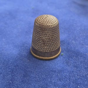 Antique Brass Sewing Thimble 1890 to 1910  Haberdashery Collectible