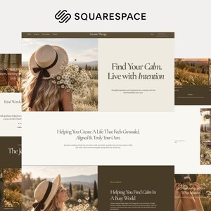 Modèle de site web Squarespace 7.1 pour les coachs de bien-être, les thérapeutes, les praticiens et les psychologues