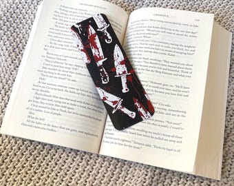 3D Printed Bloody Knife Bookmark | Dark Romance Horror Reader Gift
