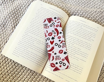 3D Printed Stay Spicy Bookmark | Dark Romance Reader Gift (Red, Black, White)