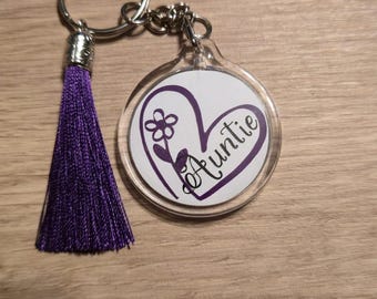 Chaveiro personalizado com foto e pingente para tia, irmã ou filha | Presente sentimental personalizado