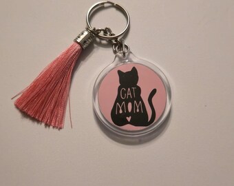 Chaveiro personalizado para mãe de gato | Presente para pai de gato | Chaveiro com pingente de foto