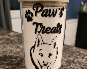 Pote personalizado para petiscos de animais de estimação