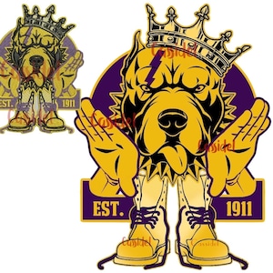 Bulldog Boots Embroidery Design