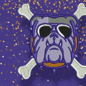 Shady Bulldog Embroidery Design | Multiple Formats