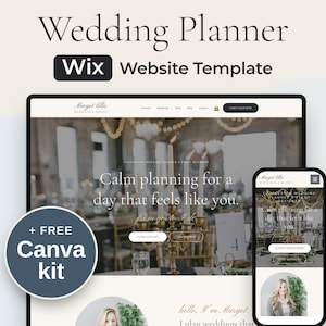 Wix Website Template for Wedding Planners, Neutral Romantic Design