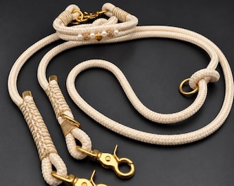 Leash and collar set "Heaven" 2 m leash, adjustable with personalization