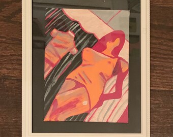 Figure, Form, and Fabrication- original framed painting