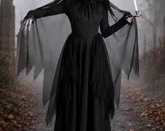 Women's Ghost Costume, Gothic Halloween Costume, Widow Ghost Dress, Victorian Ghost Costume, Haunted Costume