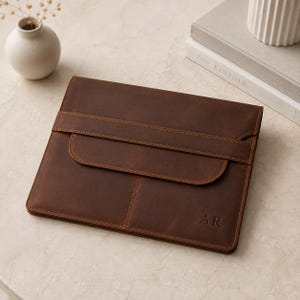 Personalisierte iPad-Mappe aus Leder, Tablet-Organizer-Hülle, iPad-Hülle mit Monogramm, Geschenkidee für Business-Portfolios
