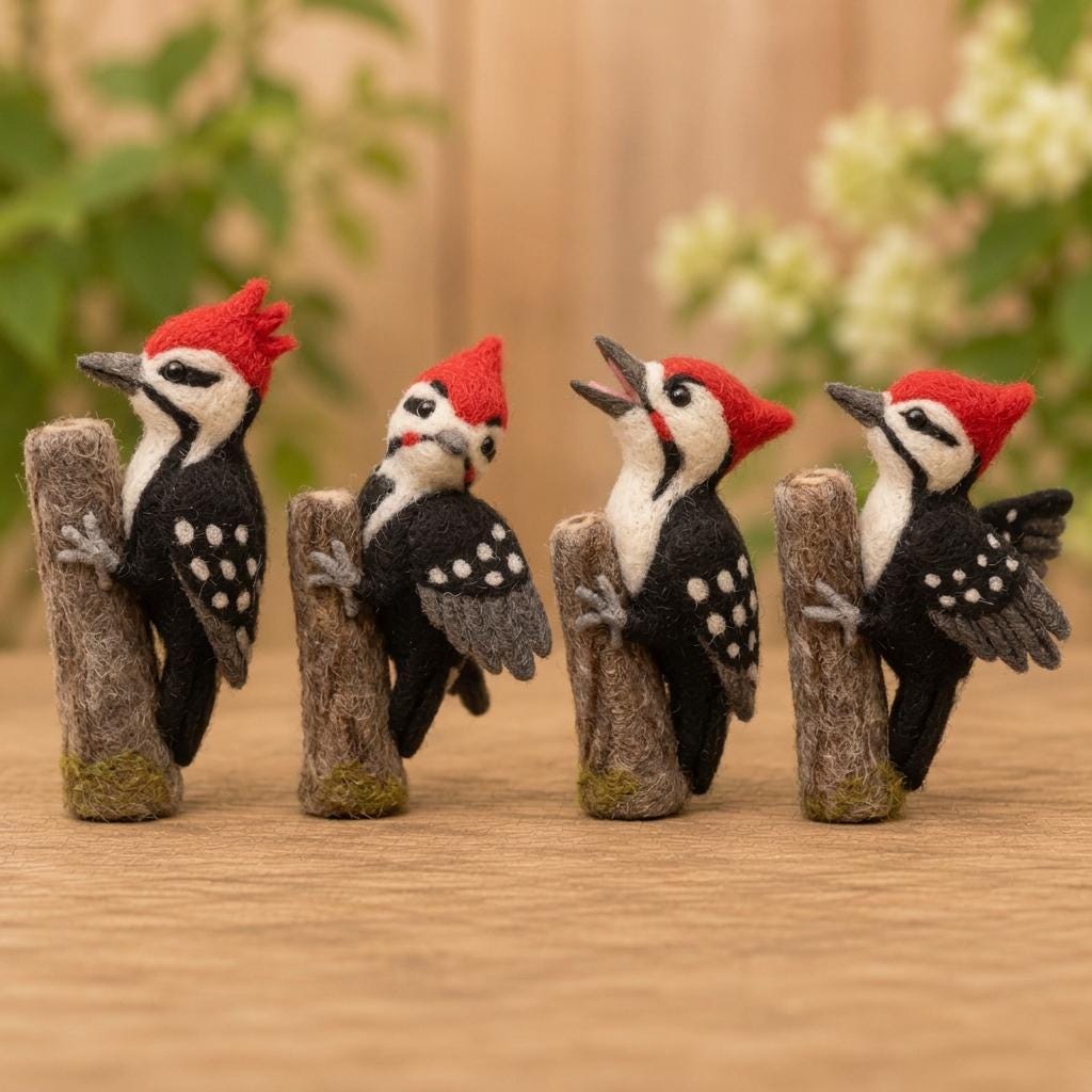 Pileated Woodpecker Figurine - Etsy