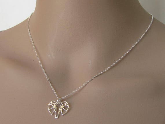 スターリングシルバー折り紙象ネックレス Sterling Silver Girls Origami Lucky Elephant 並行輸入品