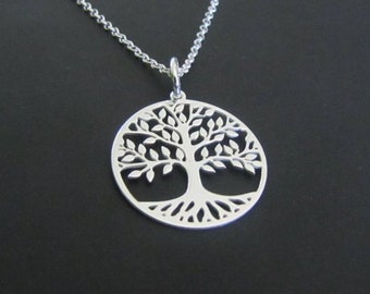 Tree of Life Necklace, Tree Necklace, Sterling Silver Necklace, Pendant Necklace, Jewelry, Gift for her, Minimalist Necklace