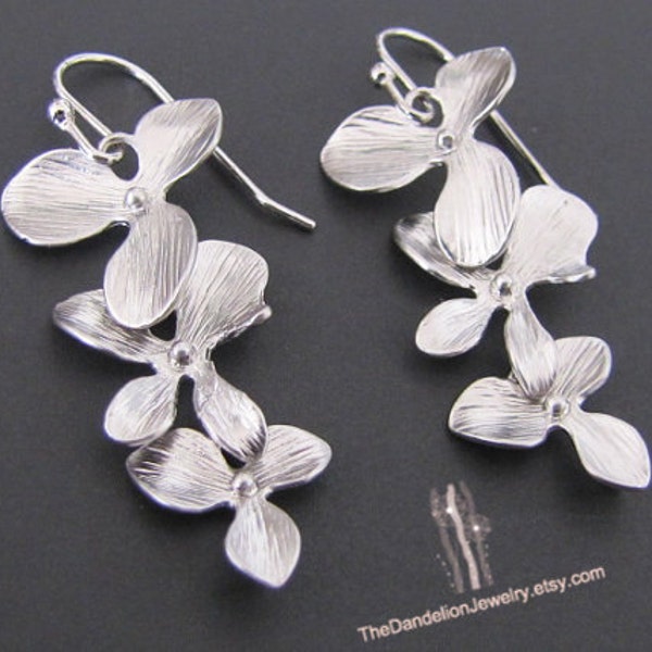 Orchid Earrings Drop Earrings Dangle Earrings Jewelry Wedding Jewelry Bridal Wedding Earrings Bridesmaid Gift Earrings