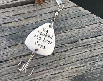 Hand Stamped Fishing Lure, Father's Day gift idea