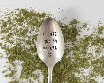 Hippie heart hand stamped vintAge teaspoon