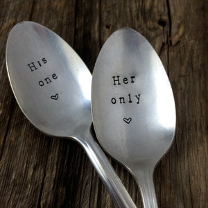 Gilmore Girls Lorelai and Rory hand stamped vintage spoon set