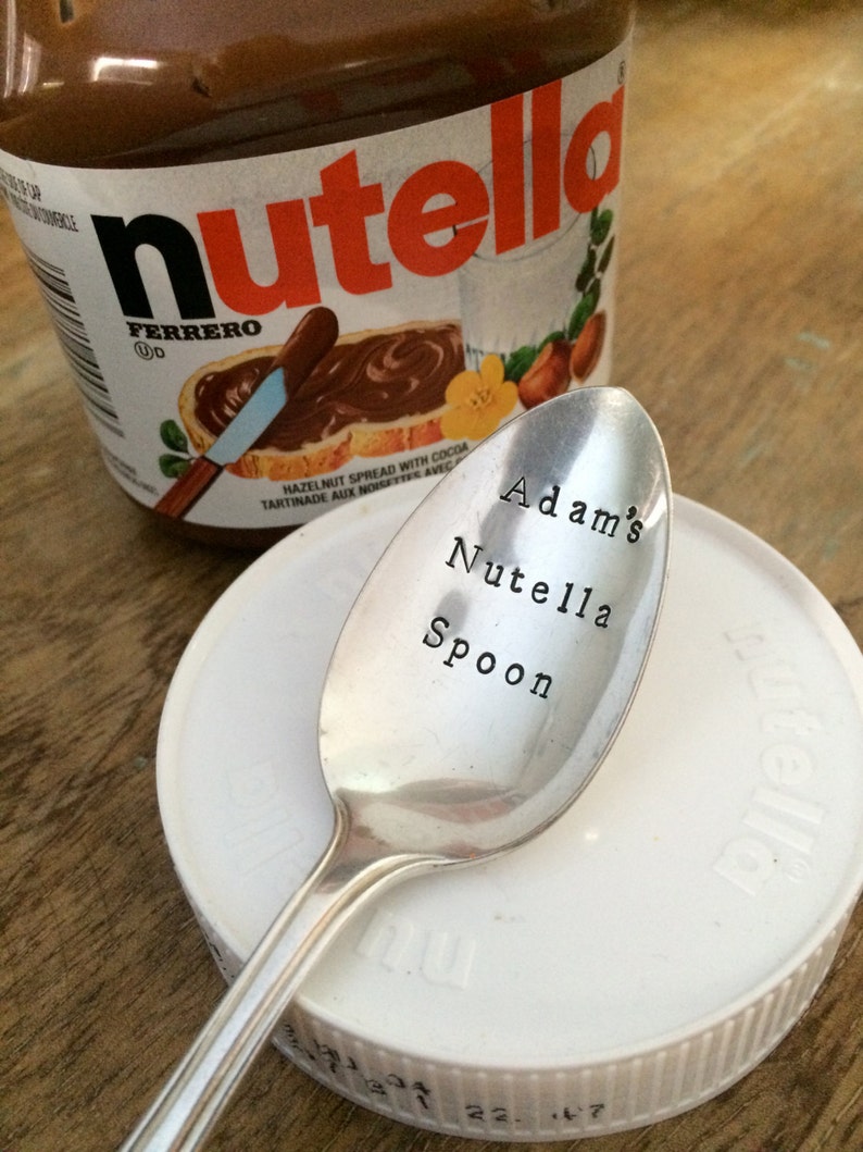 Hand Stamped MY Nutella Spoon Spoon Vintage Etsy