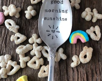 Hand Stamped Spoon, Vintage spoon hand stamped with your message