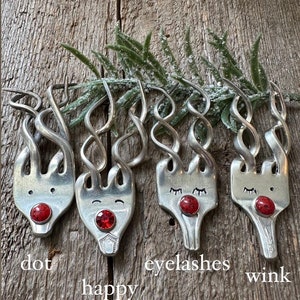 Fork reindeer ornament / up cycled Fork Christmas Ornament / Hand Stamped Ornament / Christmas Ornament / Christmas tree ornament image 8