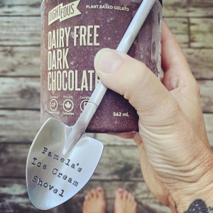 Hand Stamped "Ice Cream Shovel" personalized ice cream spoon