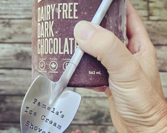 Hand Stamped "Ice Cream Shovel" personalized ice cream spoon