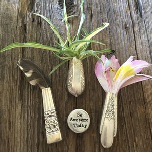 Vintage Knife Handle Bud Vases, Fridge Magnets