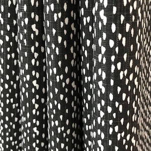 Ink Charcoal Black White Riverbed Collection, Cafe Kitchen Curtains, Valance - Made to Order USA