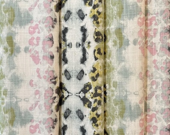 Watercolor Mali Impressions Drapery Curtain Panels Window Treatments Valance, Rod Pocket or Pinch Pleat, 1 Panel
