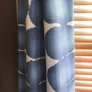 6 Colors, Shibori Gradient Dot Curtains, Blue, Green, Blush, Charcoal, Yellow, Rust, Rod Pocket or Pinch Pleat, 1 Panel