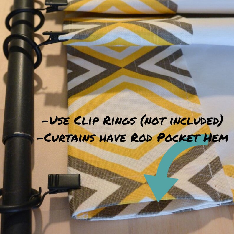 Pair Ecru Curtains Iron Hill Canvas Slub linen-appearance