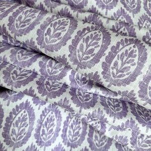 Pair of Curtains, Lynn Orchid, Medium Weight Cotton Slub Linen Look, Blackout or Cotton Lining Options