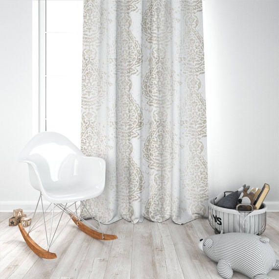 Manchester Ecru And White Curtains Etsy