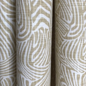 Gobi Golden Desert Sand Icke Drapery Curtain Panels, Rod Pocket or Pinch Pleat, 1 Panel