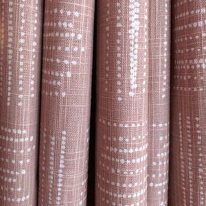 Curtain Panel, Brave Blush, Medium Weight Cotton Slub Linen Look, Lining Options Blackout or Cotton