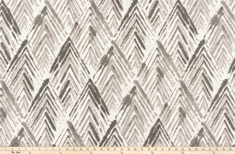 Pair Ecru Curtains Iron Hill Canvas Slub linen-appearance