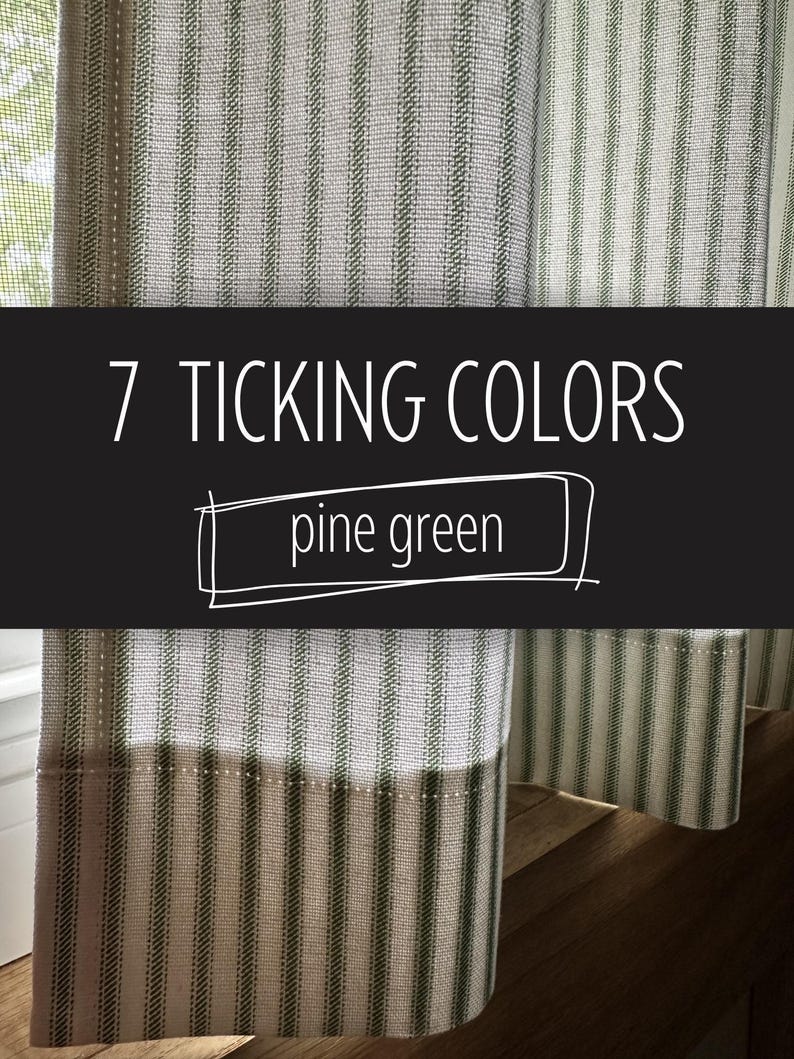 Ticking Cafe Curtains