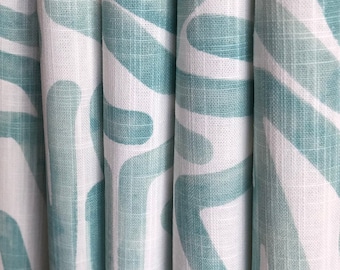 USA Curtains 5 Colors, Shiva Cotton Curtains in Blue, Cancun, Potters Wheel, Green or Black - Made to Order