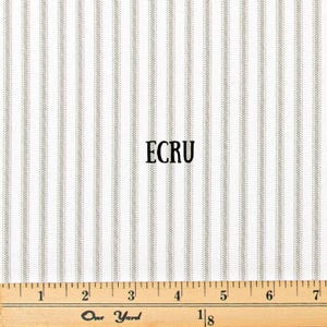 7 Colors, Classic Ticking Farmhouse Curtains, Cafe Kitchen Panels, Window Treatments, Rod Pocket or Pinch Pleat, 1 Panel image 2