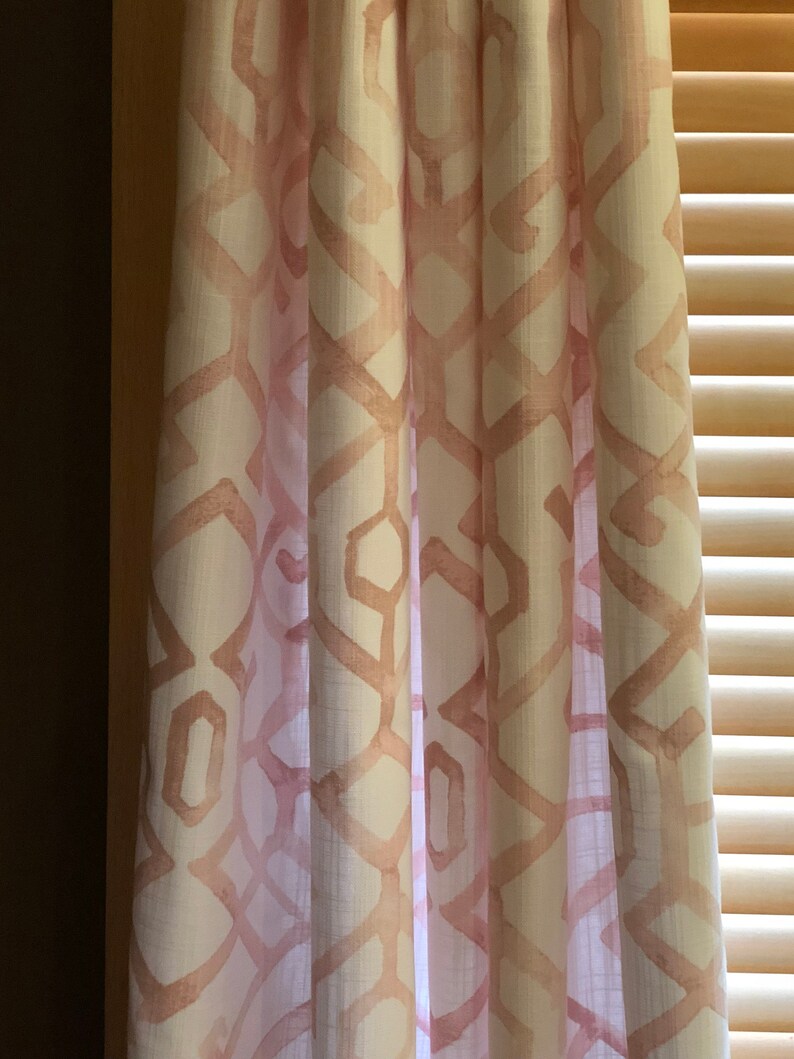 Pair Blush White Jing Regal Canvas Slub Linen Appearance Etsy