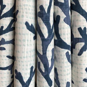 2 Colors, Coral Reef Curtains, Rod Pocket Or Pinch Pleat, Lining Options, 1 Panel