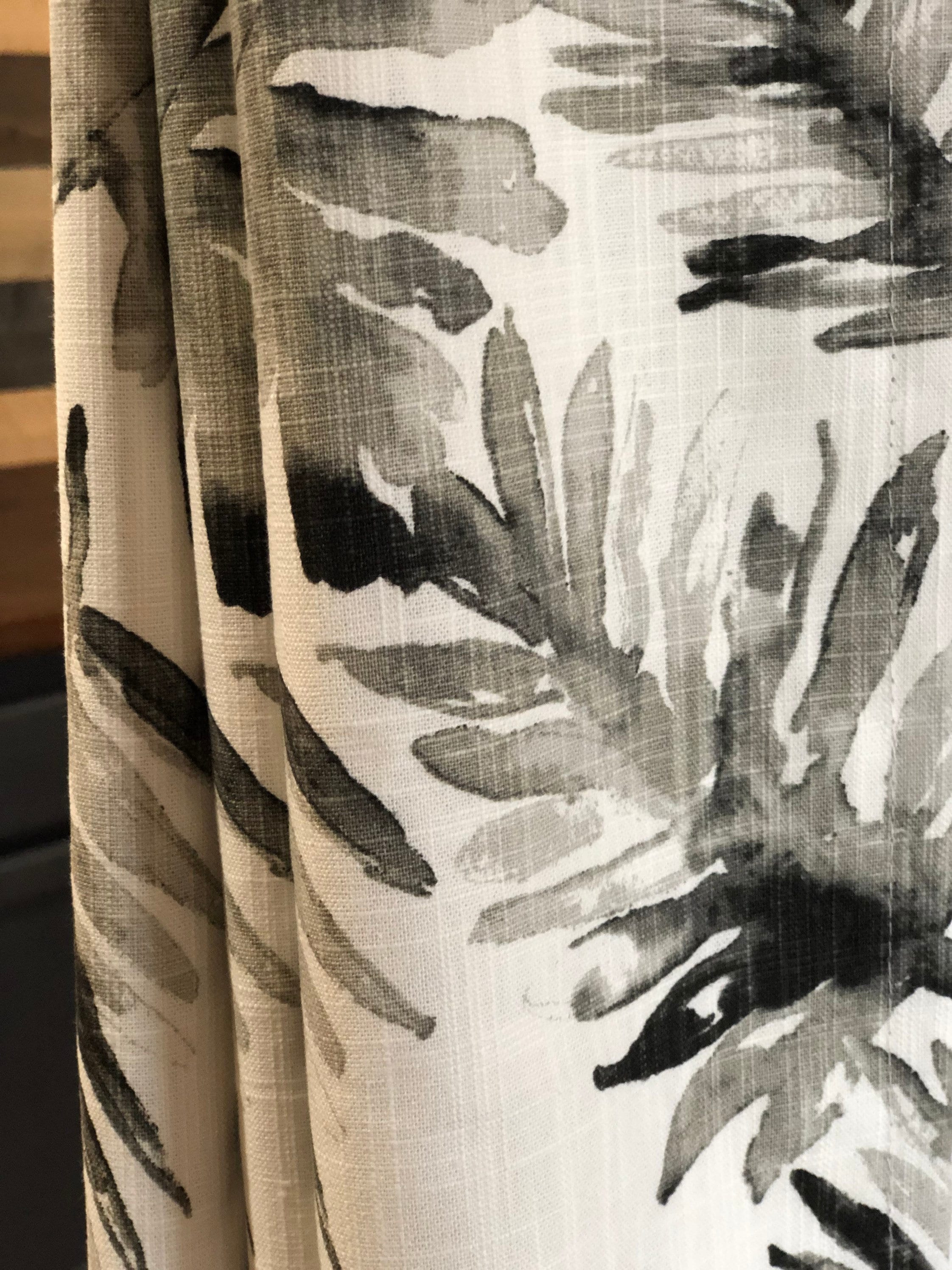 Curtains 2 Colors Frond Tropical Palm Leaf Cotton Curtains in - Etsy