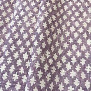 Gem Orchid Block Print Curtains, Cafe Kitchen Panels, Window Treatments