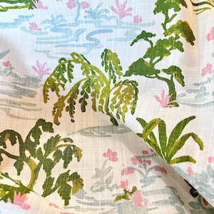 Meadow Watercolor Impression Island Tropical Hawaiian Curtains, Rod Pocket, 1 Panel