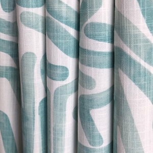 Curtain Panel, Shiva Cancun, Medium Weight Cotton Slub Linen Look, Lining Options Blackout or Cotton