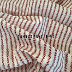7 Colors, Classic Ticking Farmhouse Curtains, Cafe Kitchen Panels, Window Treatments, Rod Pocket or Pinch Pleat, 1 Panel image 5