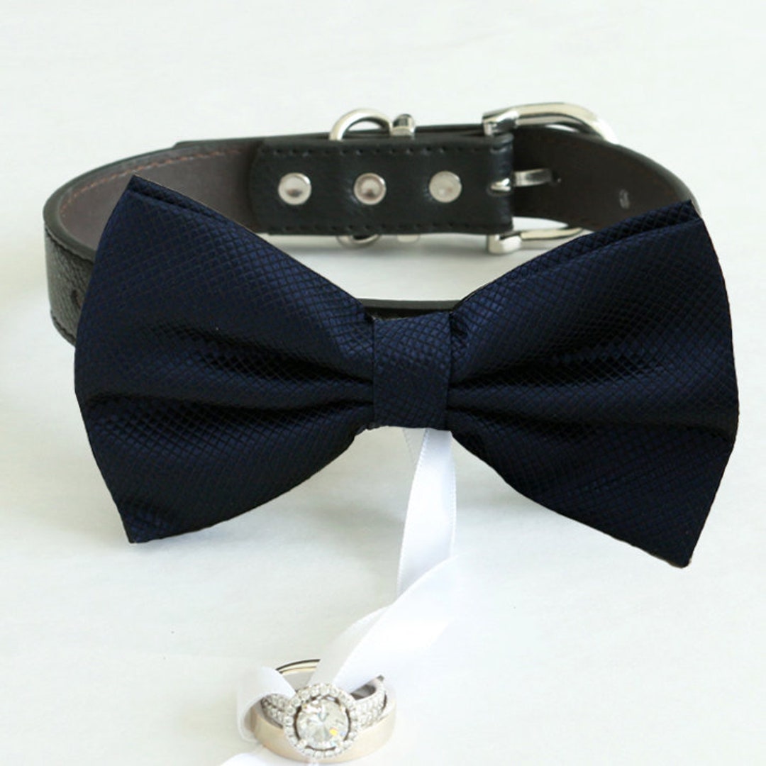 Navy Dog Bow Tie, Dog Ring Bearer, Pet Wedding Accessory, Pet Lovers ...