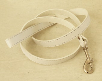 White dog Leash, Pet accessory, dog leash,  Dog Lovers, Dog Leash , Wedding dog collar
