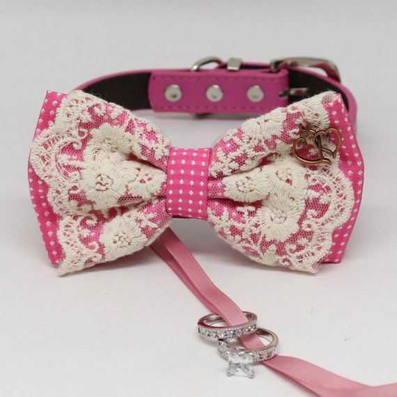 etsy dog collar bow tie