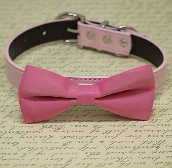 Pink Dog Bow Tie collar Pet wedding Accessory Dog Birthday Etsy
